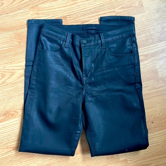 HOST PICK 💕 J Brand faux leather/waxed black jeans - Picture 1 of 5